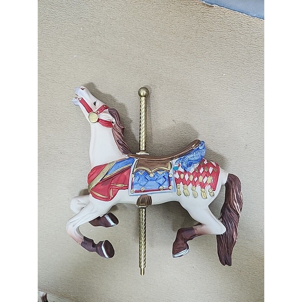 Westland Vintage replacement Carousel pole and horse artist signed  by artist